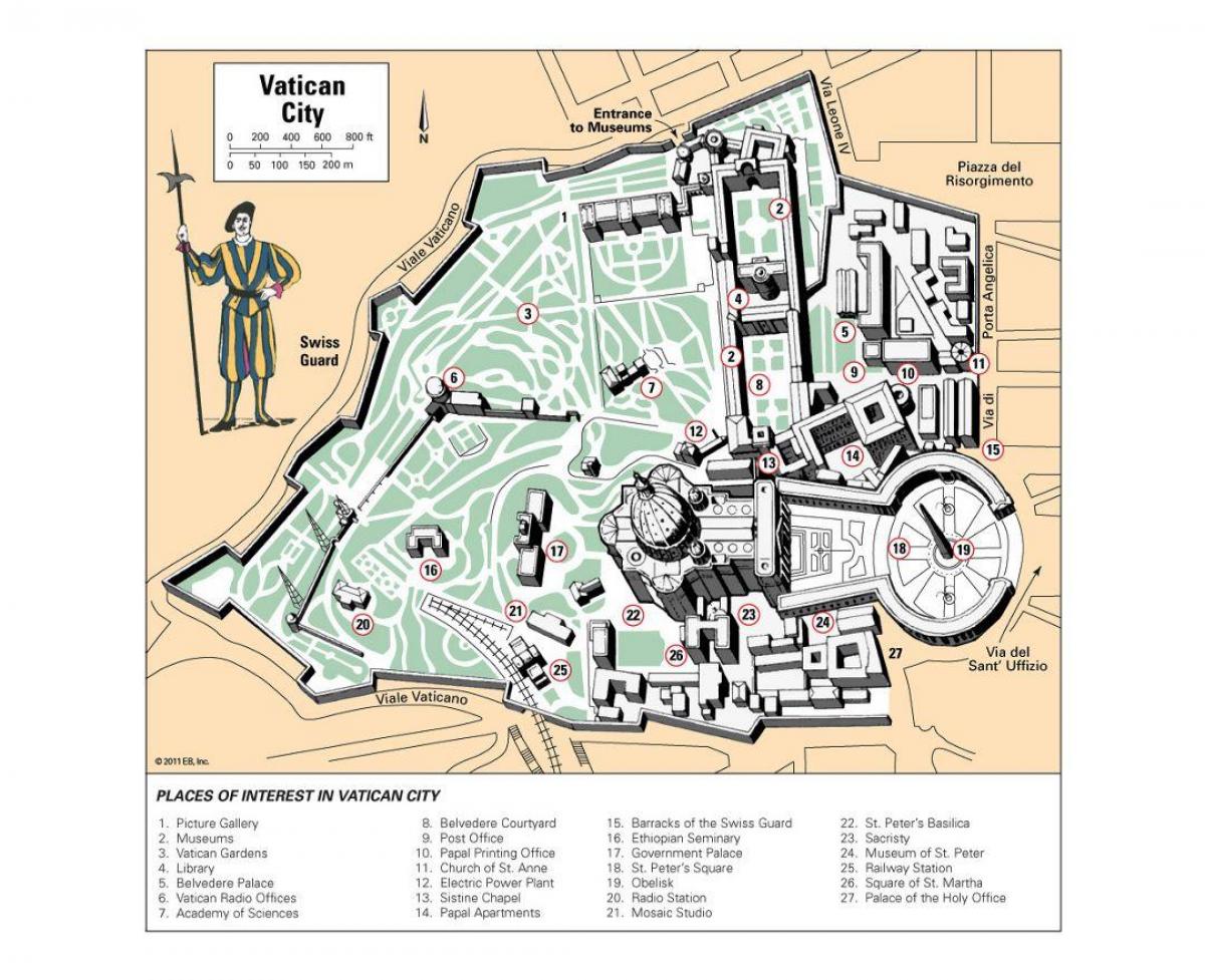 map of Vatican museum layout