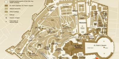 Map of excavations office Vatican city