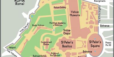 Map of Vatican entrance 