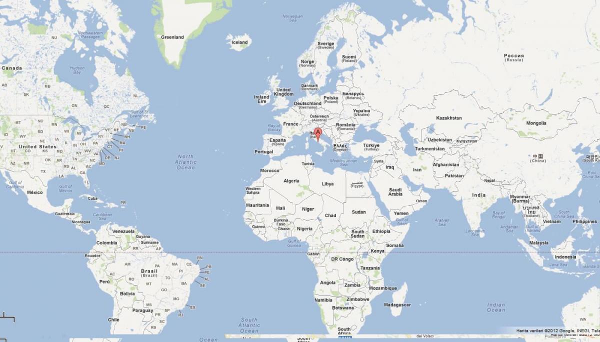 Map of Vatican city location on